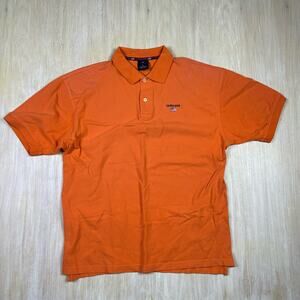 US Polo Assn. Orange Short Sleeve 100% Cotton Flag Logo Polo Men's Shirt Large